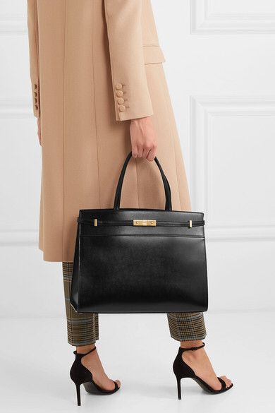 Ysl Manhattan, Black Manhattan, Givenchy Coat, Saint Laurent Tote, Givenchy Shirt, Totes Ideas, Designer Totes, Looks Chic, Kate Spade Top Handle Bag