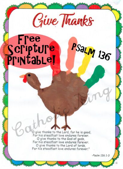 Free Printable Scripture Thanksgiving Handprint Craft | Catholic Icing | Bloglovin’ Thanksgiving Bible Crafts, Thanksgiving Bible Lesson, Thanksgiving Crafts For Church, Christian Thanksgiving Crafts, Free Printable Scripture, Thanksgiving Handprint, Catholic Icing, Free Scripture Printables, Thanksgiving Crafts For Toddlers