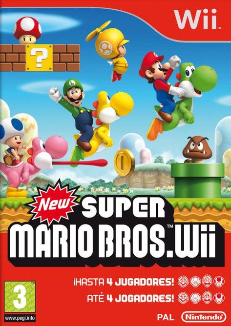 La carátula de New Super Mario Bros para Wii, juego que está desarrollando Nintendo, ha sido desvelada. Mario Wii, Super Mario Bros Nintendo, Super Mario Rpg, Instructions Lego, Wii Game, Super Mario Games, Wii Remote, Game Cover, Wii Console