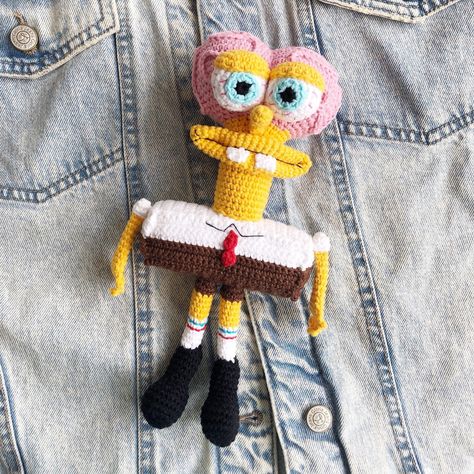 Spongebob Crochet, Monsters Inc Crochet, Crochet Monster Hat, Spongebob Costume, Stitch Scrump, Creepy Doll Halloween, Crochet Pony, Crochet Monster, Creepy Toys