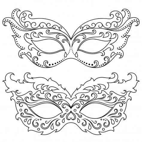 Discover thousands of Premium vectors available in AI and EPS formats Festival Masks, Masquerade Mask Template, Masquerade Mask Diy, Woman Mask, Jester Mask, Theme Carnaval, Carnival Crafts, The Mask Costume, Venetian Carnival Masks