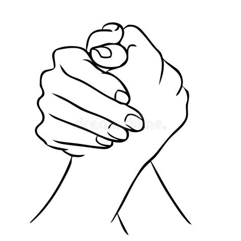 Handshake Drawing, Shaking Hands Drawing, Drawing Of Two People, White Vector Background, Drawing Arms, Joined Hands, Hand Shake, Join Hands, Hand Logo