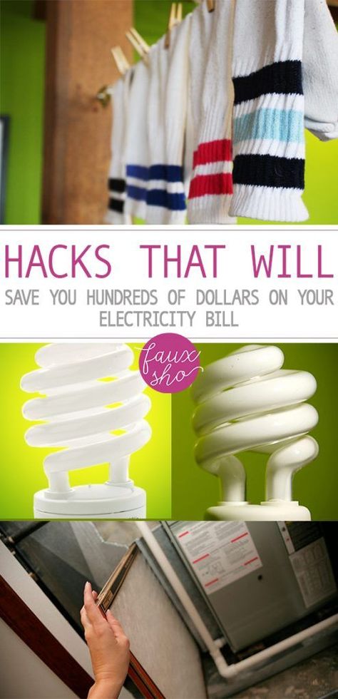 Hacks That Will Save You Hundreds of Dollars on Your Electricity Bill | Are you looking for ways to save money on your utility bills? Here are 30 smart ways to lower your utility bills at home! By implementing these simple tips around your house, you will be able to lower the costs of your utility bills at home and save hundreds of dollars per month! Monthly Bills, Baby Life Hacks, Making Life Easier, Water Usage, Electricity Bill, Saving Ideas, Budgeting Tips, Frugal Living, Ways To Save Money