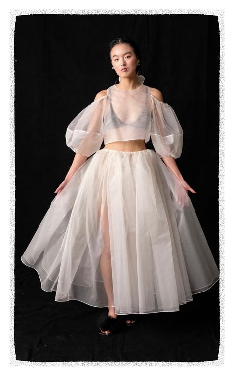 Bridesmaid Skirts, Wedding Skirt, Bridal Separates, Silk Organza, Silk Skirt, Costume Design, High Fashion, Fashion Inspo, Crop Top