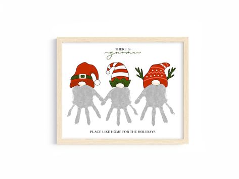 Gnome Handprint Craft, Gnome Handprint, Holiday Handprint Art, Gnome Place Like Home, Christmas Handprint Crafts, Christmas Handprint, Footprint Crafts, Handprint Craft, Handprint Crafts