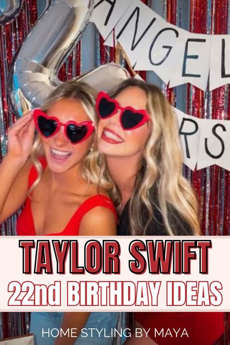 taylor swift 22nd birthday party ideas Taylor Swift 22nd Birthday, 22nd Birthday Party Ideas, Birthday Ideas At Home, 22nd Birthday Ideas, 23rd Birthday Decorations, 22nd Birthday Party, Taylor Swift Birthday Party Ideas, 22 Taylor, Taylor Swift 22