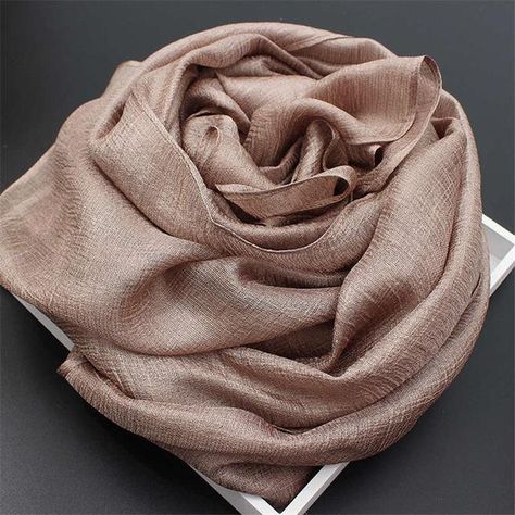 YOUHAN Fashion Women Scarf Pure Color Luxury Brand Scraf Female Shawl Ladies Scarves Travel Beach Pashmina Shawl Foulard-HIJAB & BURKA-US MART NEW YORK Elegant Hijab, Wrap Wedding Dress, Linen Shawl, Evening Shawls, Pashmina Wrap, Silk Headscarf, Silk Bandana, Women Scarf, Hijab Scarf