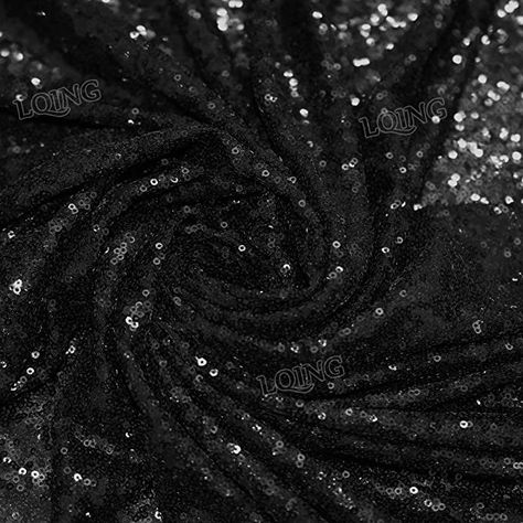 Wedding Dress Decorations, Tablecloth Backdrop, Sparkly Fabric, Sequin Knit, Sequin Backdrop, Backdrop Wedding, Black White Wedding, Party Events, Fabric Black