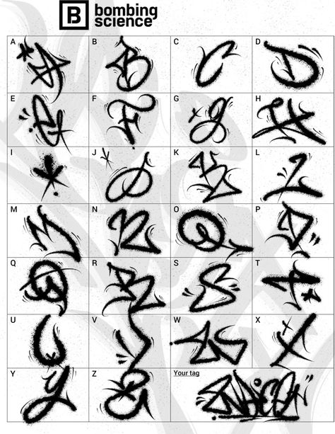 Download top free fonts for logos & branding! Best brush, script, & handwritten styles for commercial use. Click now! 😳 Spray Paint Writing, Do It Yourself Tattoo, Graffiti Alphabet Styles, Alphabet Graffiti, Easy Graffiti, Tag Alphabet, Graffiti Lettering Alphabet, American Traditional Tattoo Ideas, Graffiti Art Letters