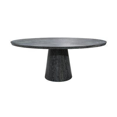 WorldsAway Dining Table Color: Black Cerused Oak Cerused Oak, Oval Dining Table, Dining Table Bases, Dining Table Black, Oval Table Dining, Oval Table, Pedestal Dining Table, Oak Dining Table, Calabria