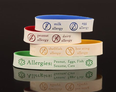 Allergy ID Bracelet with Emergency Contact Information Kids Safety Bracelet, Fish Allergy, Allergy Bracelet, Food Allergies Awareness, Egg Allergy, Dairy Allergy, Allergy Awareness, Medical Bracelet, Emergency Contact