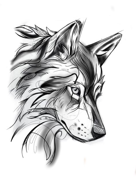 Wolf Tattoo Design Sketches, Simple Wolf Tattoo, Wolf Tattoo Forearm, Norse Art, Wolf Sketch, Wolf Tattoo Design, Geniale Tattoos, Bear Tattoo, Arm Band Tattoo