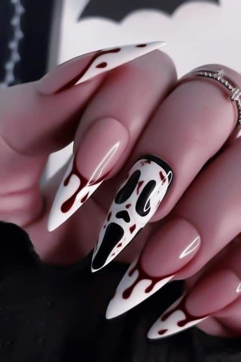 Holiday Acrylic Nails, Holloween Nails, Witchy Nails, Halloween Acrylic Nails, Romantic Nails, Bad Witch, Gothic Nails, Goth Nails, Almond Nails Designs