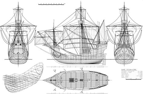 Santa María Ship Blueprint - Download free blueprint for 3D modeling Maria Drawing, Santa Maria Ship, Ship Blueprint, Boat Sketch, Blueprint For 3d Modeling, Model Sailing Ships, Nice Tattoos, Pirate Boats, Model Ship Building