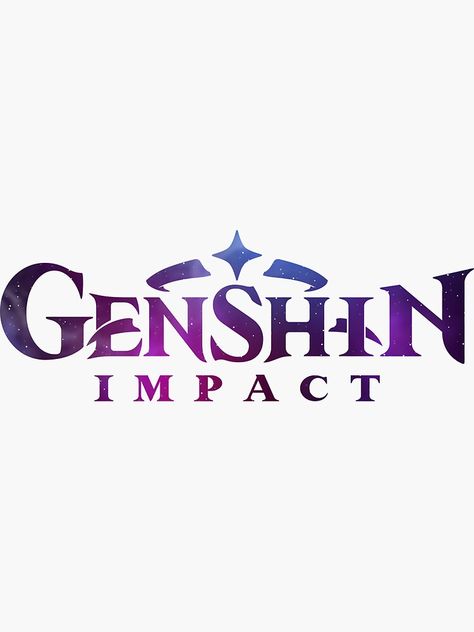 "Genshin Impact logo" Sticker for Sale by Damien Pepper Genshin Impact Logo, Game Typography, Hr Logo, Png Text, Honkai Impact, Game Logo, Blue Logo, Logo Sticker, Blue Wallpapers