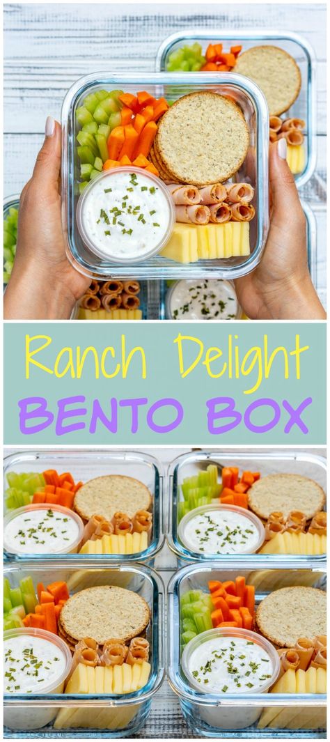 Homemade Ranch Delight Bento Boxes for Eating Clean All Summer! - Clean Food Crush Bento Meals, Clean Eating Vegetarian, Kid Lunches, Breakfast Low Carb, Overnight Oat, Homemade Ranch, Clean Food Crush, Lunchbox Ideas, Food Crush