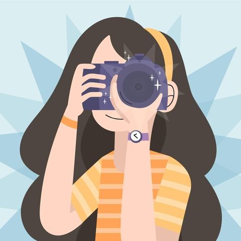 World photography day with woman and cam... | Free Vector #Freepik #freevector #hand #camera #world #hand-drawn Photography Illustration Camera, Camera Illustration Design, Hobbies Pictures, Photoshoot Illustration, Photography Cartoon, Hand Camera, Photographer Illustration, Photography Vector, Camera Cartoon