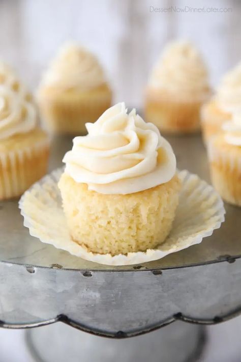 Basic Yellow Cake Recipe, White Cupcake Recipes, Cake Base Recipe, Pudding Frosting, Lemon Buttercream Frosting, Whipped Cream Cheese Frosting, Yellow Cake Recipe, Stabilized Whipped Cream, Lemon Frosting