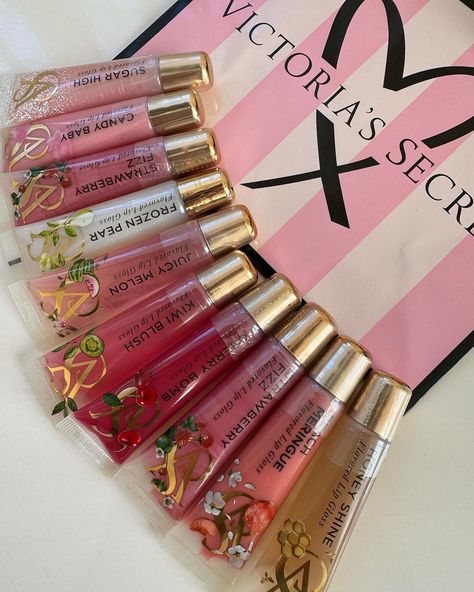 Victorias Secret Lip Glosses, Victoria Secret Lip Gloss, Lips Essentials, I Attract, Lip Gloss Cosmetics, Lipgloss Lips, Flavored Lip Gloss, Victoria Secret Fragrances, Lip Gloss Collection