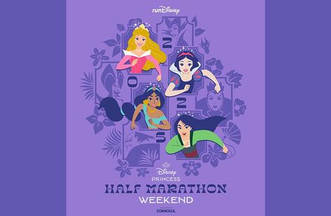 The 2025 Disney Princess Half Marathon Weekend will be here before we know it, and runDisney has given us the first look at the themes for each of the races! Disney Princess Marathon, Disney Half Marathon, Disney Princess Half Marathon, Disney Marathon, Princess Half Marathon, Disney World Tickets, Disney Attractions, Disney Vacation Planning, Disney Aulani