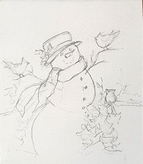 Merry Christmas Sketch, Art Sketches Christmas, Christmas Drawing Sketch, Cute Christmas Sketches, Winter Drawing Ideas Sketch, Christmas Drawings Art Sketch, Christmas Sketches Pencil, Christmas Sketches Easy, Christmas Sketching