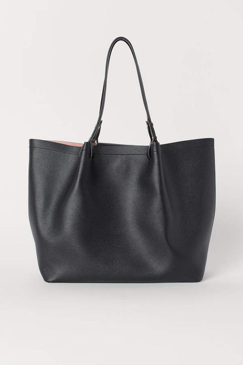 #Ad #CommissionLink H&M - Shopper - Black #Fashion #Tote #Handbags H&m Handbags, Natural Handbags, Expensive Purses, Round Straw Bag, Black Clutch Bags, Round Purse, Beige Handbags, Gray Handbags, Year 8