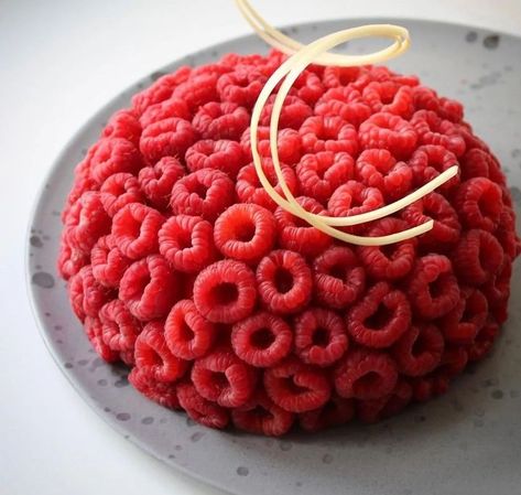 🍓 Cake Decorated With Raspberries, Raspberry Decorated Cake, Blondie Cake, Raspberry Glaze, Pillow Cake, Raspberry Compote, Pillow Cakes, Raspberry Desserts, Raspberry Mousse