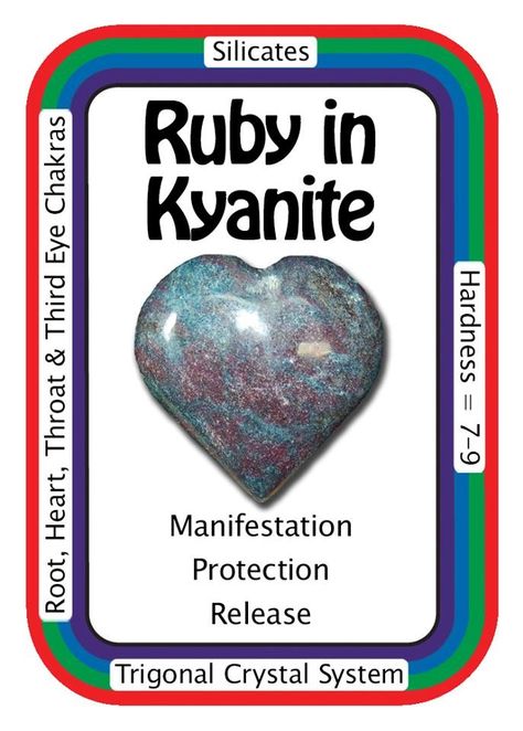 Ruby in Kyanite Ruby Crystal Meaning, Kyanite Meaning, Ruby In Kyanite Meaning, Ruby Kyanite Meaning, Ruby Zoisite Meaning Crystal Healing, Crystals Magic, Magic Corner, Crystal Cards, Ruby Kyanite