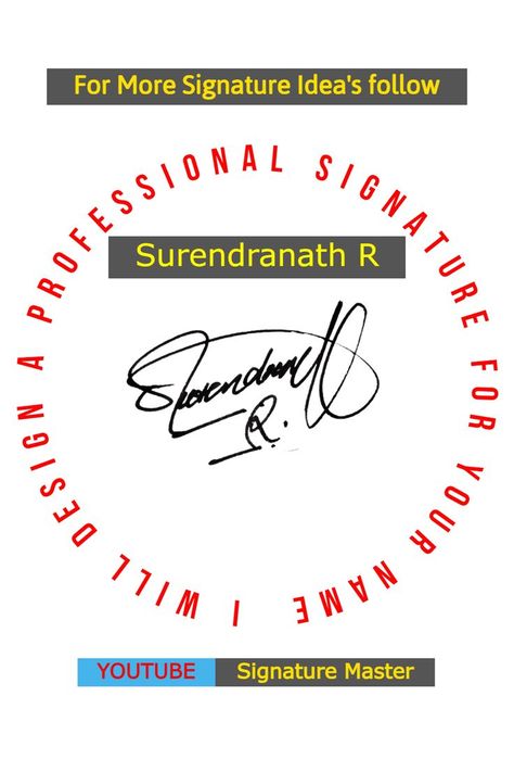 Beautiful and an attractive signature style for letter s name surendra nath R S Name, Signature Ideas, S Signature, Letter S, Signature Style, Company Logo, Tech Company Logos, ? Logo, Design