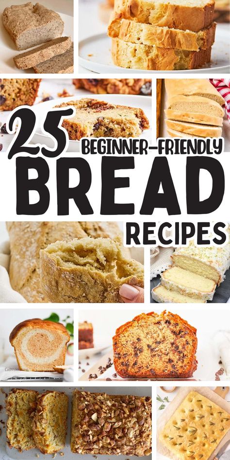 Easy bread recipes for beginners, quick and no yeast needed! Whip up homemade bread without a mixer or hours of kneading. Perfect for beginners looking for quick, no-yeast options. #CheerfulCook #EasyBreadRecipes #NoKneadBread #HomemadeBread #PerfectForBeginners #noknead Homemade Bread Quick, Easy Delicious Bread, Easy Bread Recipes For Beginners, Bread Recipes For Beginners, Baked Bagels, Beginners Bread Recipe, Easy Bread Machine Recipes, Bread Quick, Baking Breads