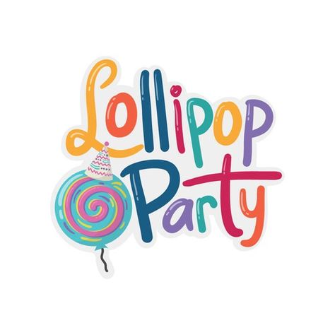 Party Planners Logo, Kids Branding Design, Logo Play, Lollipop Party, Business Card Logo Design, Fun Logo, Party Logo, Friend Logo, Everyday Prayers