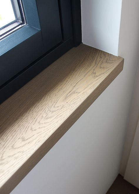 Windowsill Seat, Internal Window Sill, Window Sill Ideas, Oak Window Sill, Deep Window Sill, Wooden Window Sill, Wood Window Sill, Interior Window Sill, Window Sill Trim