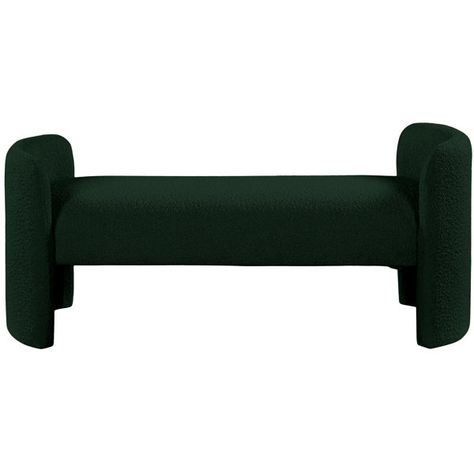 Boucle Bench, Bedroom Bench Modern, Green Bench, Fabric Bench, Wood Storage Bench, Modern Entryway, Bench Set, Room Color Schemes, Meridian Furniture