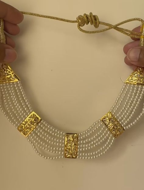 Moti Sets Jewellery Gold, Moti Bangles Design, Diana Jewellery, Turkish Gold Jewelry, Rani Har, Pretty Gold Necklaces, Real Pearl Jewellery, Temple Jewellery Earrings, Festoon Necklace