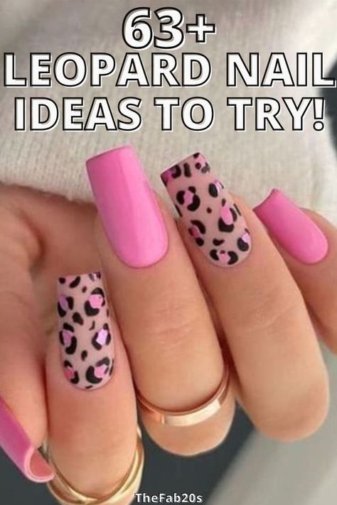 Gel Nail Designs Leopard Print, Valentine Cheetah Nails, Easy Leopard Nails, Spring Leopard Print Nails, Leopard Design Nails, Winter Leopard Print Nails, Pink Nails With Leopard Print, Pastel Leopard Nails, Animal Design Nails