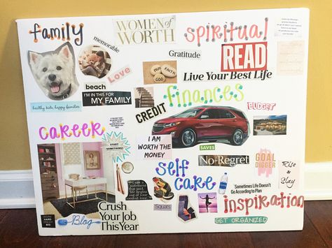 Vision Journal Ideas, Prayer Vision Board, Vision Board Project, Creative Vision Boards, Vision Board Diy, My Vision Board, Vision Board Template, Vision Board Examples, Vision Board Ideas