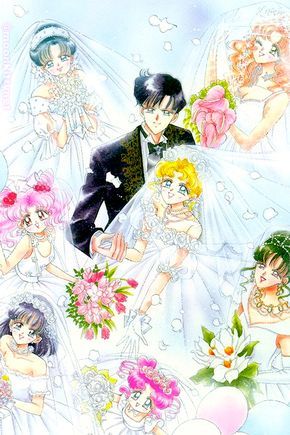 sailor moon's Wedding! Sailor Moon Wedding, Arte Sailor Moon, Sailor Scout, Sailor Moon Stars, Tuxedo Mask, Minako Aino, Moon Wedding, Sailor Senshi, Sailor Moon Fan Art