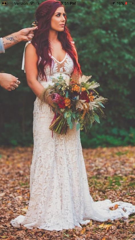 Chelsea Deboer Wedding, Chelsea Houska Wedding Dress, Red Hair Brides, Romantic Picture, Chelsea Houska, Chelsea Deboer, Colors Of Fall, Wedding Dresses 2018, Fall Wedding Dresses