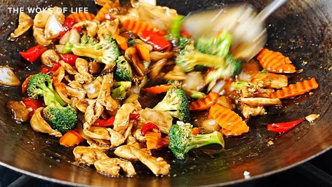 Chicken with Mixed Vegetables (Restaurant-Quality!) - The Woks of Life Chicken With Mixed Vegetables, Wok Of Life, Woks Of Life, The Woks Of Life, List Of Vegetables, Chinese Takeout, Cooked Carrots, Gluten Free Rice, Woks