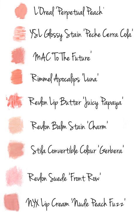 Apricot Lipstick, Nyx Lip Cream, Peach Stock, Revlon Lip Butter, Lip Pencil Colors, Korean Beauty Tips, Peach Lipstick, Homemade Lip Balm, Lipstick Swatches