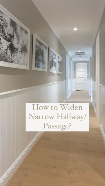 Small Entrance Hall Ideas Entry Ways, Hallway Between Bedrooms, Small Entrance Hall Ideas, Small Entrance Halls, Long Narrow Hallway, Narrow Hallways, Design Tips And Tricks, Narrow Hallway Ideas, Small Entrance