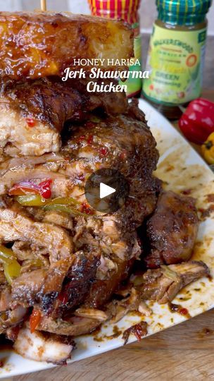 381K views · 6K reactions | SENSATIONAL HOT HONEY HARISSA JERK SHAWARMA CHICKEN WITH SWEETCORN SALSA 🇯🇲🤯🥳🧨🥵🤤🤩🙌🏽🔥☀️.
My new FAVOURITE!! Succulent juicy Hot honey harissa chicken Chicken Shawarma. Chicken marinated @walkerswood green seasoning, jerk seasoning, harissa paste Jamaican seasoning then skewered in between chunks of pineapple and cooked to perfection. Once done Iv drizzled a hot honey harissa jerk glaze. Then put in naan bread with fried plantain, sweetcorn salsa and jerk Mayo. 
THIS WAS SOOOOO TASTY!! OMG can’t even put into words how good this taste.
DEFINITE MUST MAKE!!
.
.
DM FOR MORE INFO TO GET MY DAILY RECIPES.
.
.
#chickenshwarma #viral  #inspiration #foodblogger #foodstagram #love #recipes #jerkchicken #dancehall #newyork #washington #miami #atl #georgia #flori Honey Harissa Chicken, Jamaican Seasoning, Jerk Recipe, Shawarma Chicken, Atl Georgia, Green Seasoning, Fried Plantain, Harissa Chicken, Jamaican Dishes