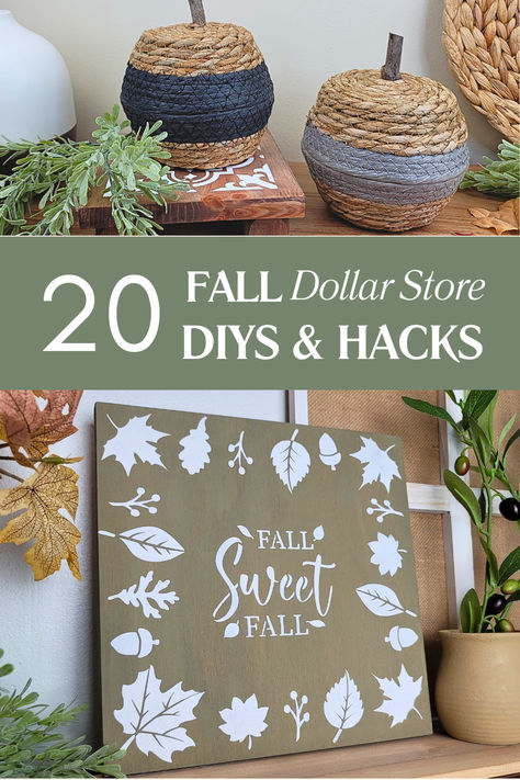 Here are 20 Dollar Tree fall DIYs and HACKS that will transform your home decor for 2024! From cozy fall accents to creative DIY home decor projects, these easy and budget-friendly Dollar Tree DIYs are perfect for adding seasonal charm to any space.  #dollartree #dollartreediy #diyhomedecor #diy #crafts 2024 Dollar Tree Crafts, Dollar Tree Thanksgiving Decor Diy, Dollar Tree Thanksgiving Decor, Diy Fall Decor Dollar Tree, Fall Crafts Dollar Tree, Fall Craft Party, Dollar Tree Fall Decor Ideas, Diy Dollar Tree Fall Decor, Fall Dollar Tree Crafts