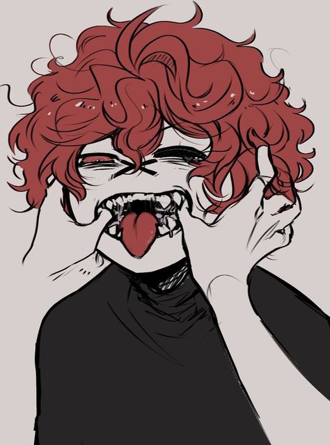 idk this is my first post thing on here lol. A Drawing, A Face, Red Hair, Red, Hair