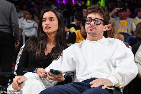 Charles Leclerc Teenage, Charles Leclerc Alexandra, Charles Leclerc And Girlfriend, Alexandra And Charles Leclerc, Alexandra Saint Mleux & Charles Leclerc, Charles And Alexandra, Charles Leclerc And Alexandra, F1 Wags, Lakers Game