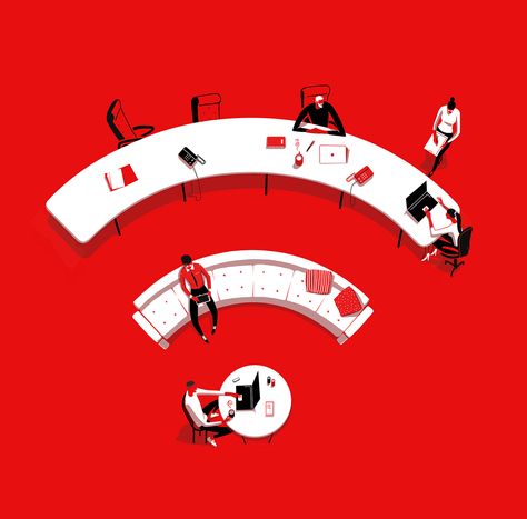 Vodafone Super net Illustrations on Behance Vodafone Advertising, Vodafone Design, Illustration Advertising, Photoshop Adobe, Graphic Design Illustration, Design Illustration, Adobe Photoshop, Adobe Illustrator, Illustrator