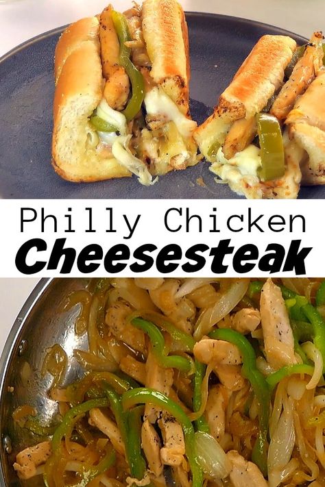 Chicken Steak And Cheese Subs, Philly Cheese Steak With Chicken, Chicken Cheese Steaks, Chicken Philly Wrap, Chicken Steak Sandwich, Chicken Philly Cheese Steak Sandwich Recipe, Chicken Philly Cheesesteak Skillet, Chicken Filly Cheese Steak, Philly Chicken Sandwich