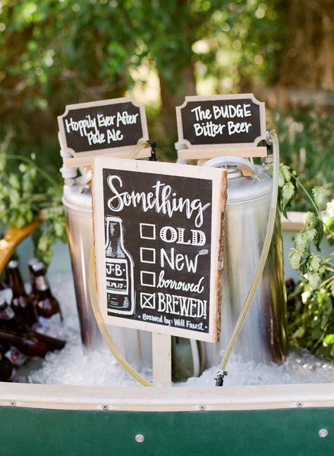 Beer Wedding Ideas, Couples Shower Themes, Beer Themed Wedding, Wyoming Ranch, Beer Wedding, Martha Weddings, Couple Wedding Shower, Brewery Wedding, Summer Wedding Decorations