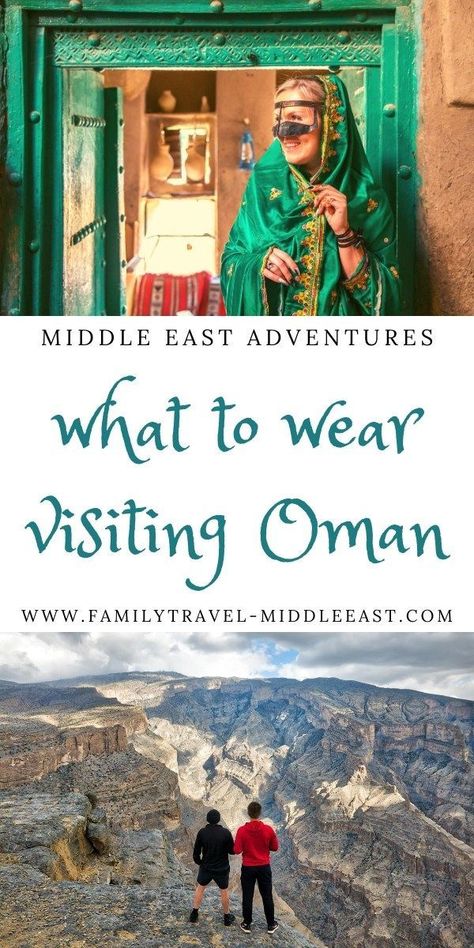 Family Travel in the Middle East What to wear when visiting Oman. A guide to culturaly appropriate clothing and how to dress for the weather and activities you could expect to undertake in Oman Oman Beach, Dress For The Weather, Outfits Birthday, Outfits Matching, Outfits Indian, Indian Family, Muslim Countries, Outfits Dressy, Travel Capsule