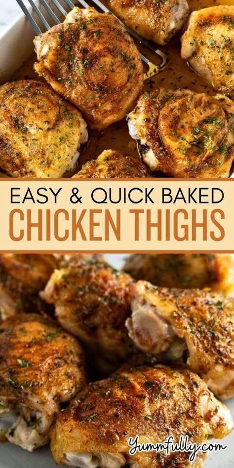 The best chicken thighs are crispy on the outside and juicy on the inside. This easy and quick recipe will show you how to do just that. With just five minutes of prep time, dinner can’t be easier. Bake the perfect chicken thighs tonight! Boneless Skinless Chicken Breast Recipes, Skinless Chicken Breast Recipes, Chicken Thighs Dinner, Crispy Baked Chicken Thighs, Food Sensitivity, Easy Chicken Thigh Recipes, Making Dinner, Chicken Bake, Perfect Chicken